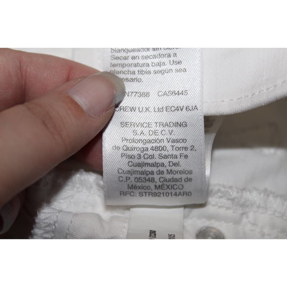 Women's J. Crew 9" High-Rise Toothpick E2268 White Skinny Jeans Size 24 Petite - Picture 9 of 10